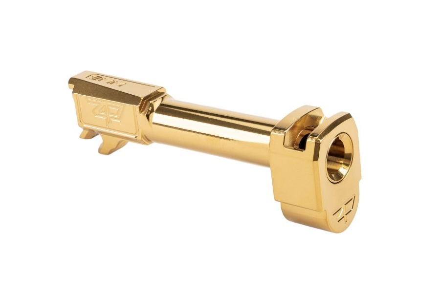 thumbnail interactive-video image 1 of Zaffiri Precision P365 Threadless Compensator & Barrel Combo – Gold TiN, 9mm 1 of 2